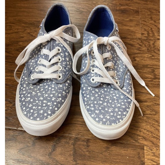 Vans Woman's Size 7.5 Canvas Floral Print Sneaker Shoe Low Top Lace Ups - Picture 6 of 11